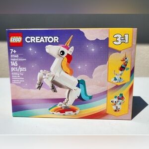 31140 Brand New Never Opened. LEGO Creator Rainbow Unicorn Building Set